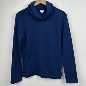 J.Crew Factory Shirt Womens XS Navy Funnel Neck Soft Knit Top Blouse Ladies